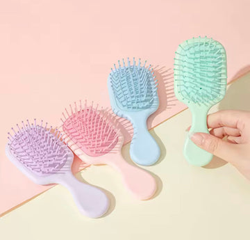 Flexible Soft Ball Tip Bristle Hair Comb, Macaron Color Air Cushion Comb, Portable Mini Hair Brush, Mini Massage Hair Brush