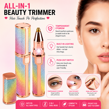 2-in-1 GlowSmooth Rechargeable Beauty & Facial Hair Removal Trimmer  for Women
