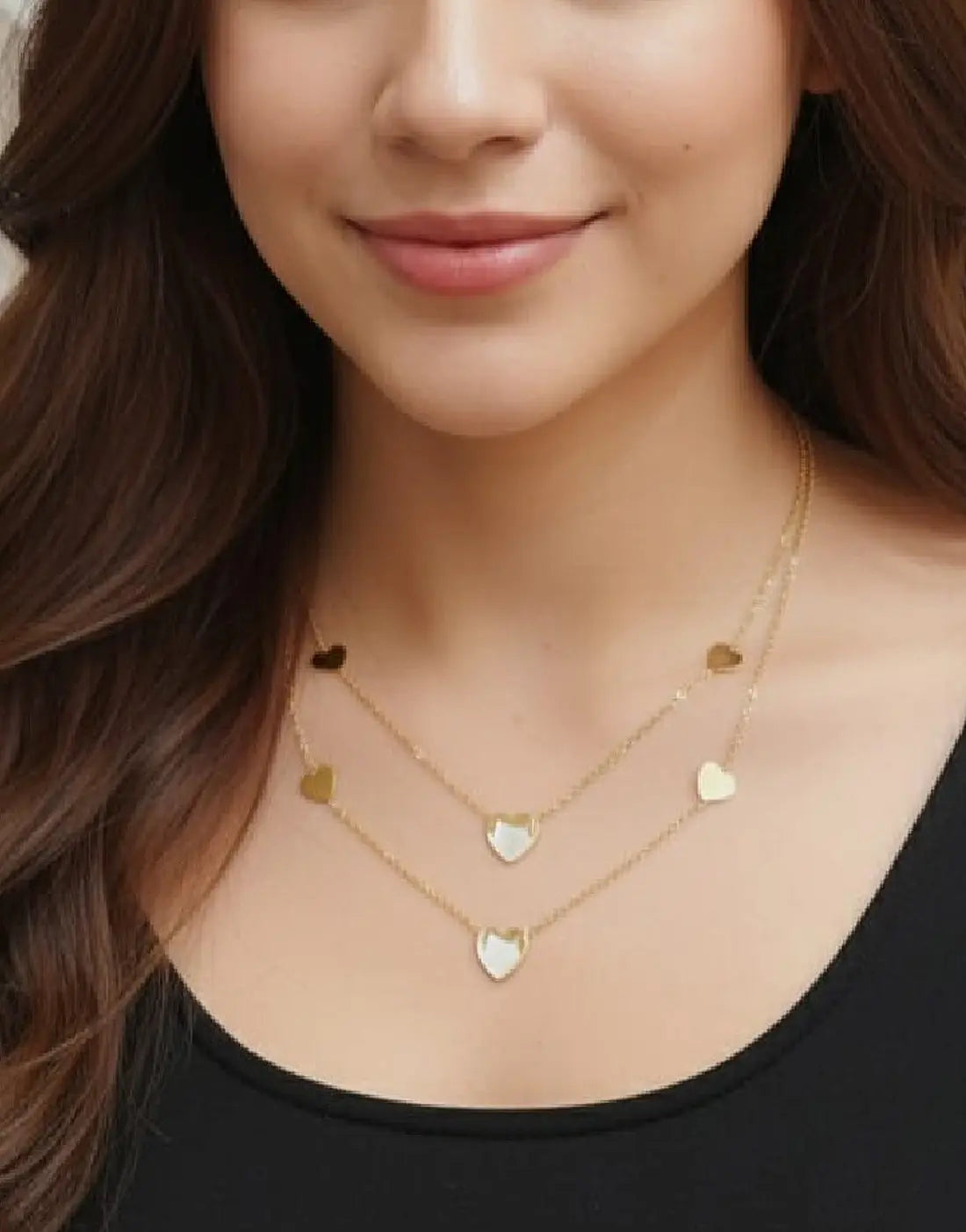 Minimalist Gold Plated Heart Charm Pendant in Stainless Steel Finish