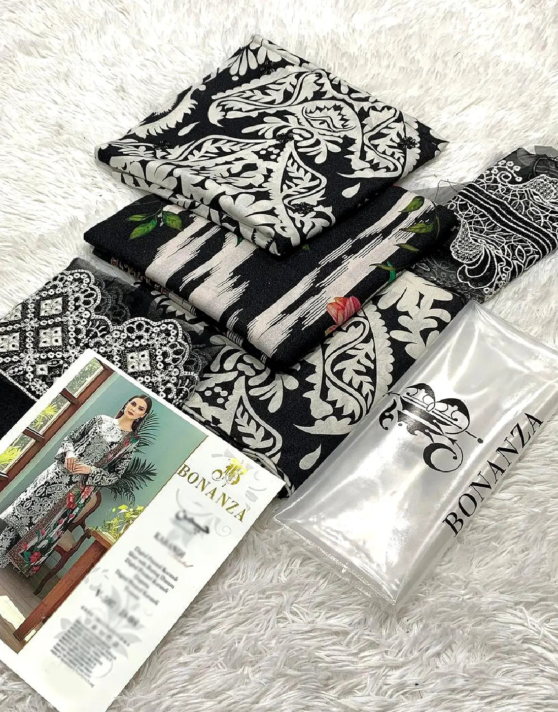 All-Over Digital Print Embroidered Karandi Dress for Winter Season