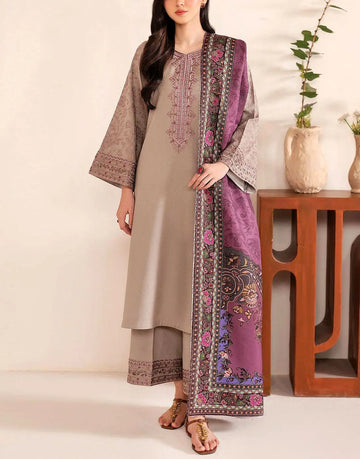 Decent Embroidered EID Lawn Suit for Girls with Printed Diamond Dupatta