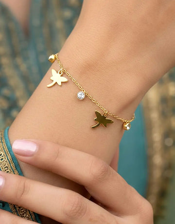 Gold Plated Stainless Steel Fashion Bracelet for Girls