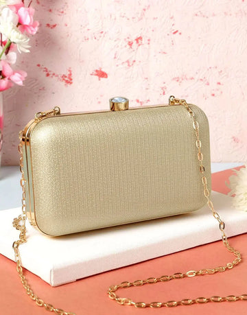 Glittering Golden Clutch Bag for Party & Formal Events