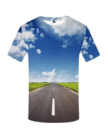 Imported China Fabric Digital Print T-Shirt