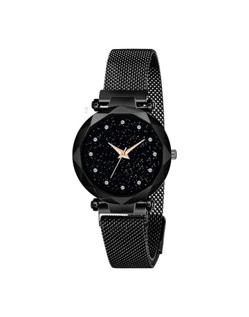 Magnetic Strap Ladies Watch - Black