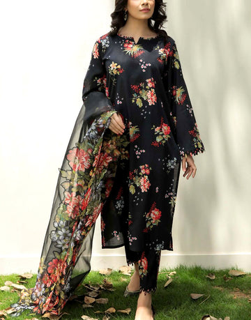 3-Piece Digital Print Airjet Lawn Dress with Digital Lawn Dupatta