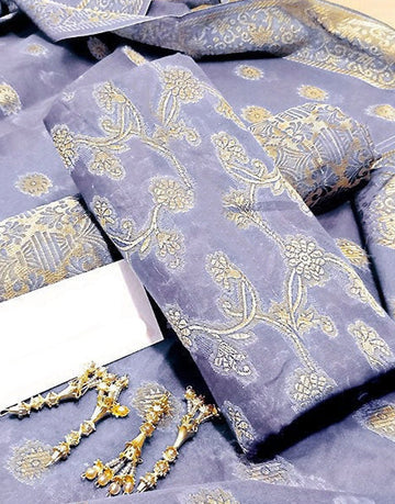 Banarsi Style Cotton Jacquard Suit with Cotton Jacquard Dupatta