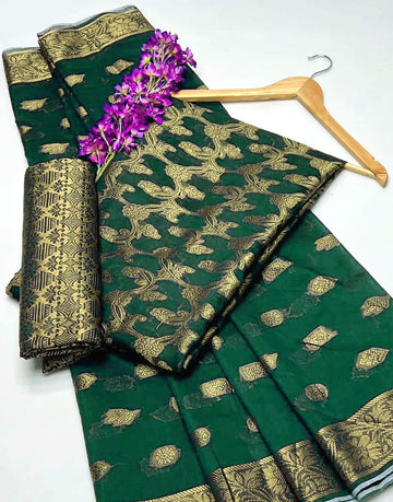 Banarsi Style Cotton Jacquard Dress with Cotton Jacquard Dupatta