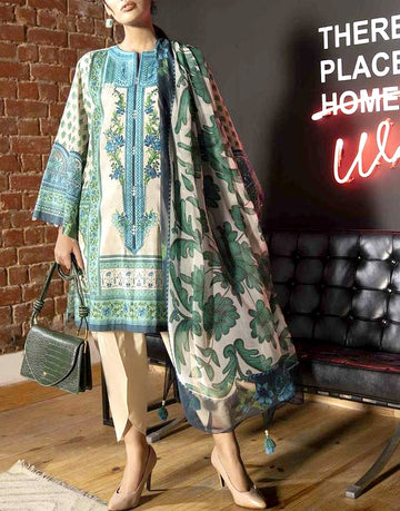 Embroidered Khaddar Dress with Wool Shawl