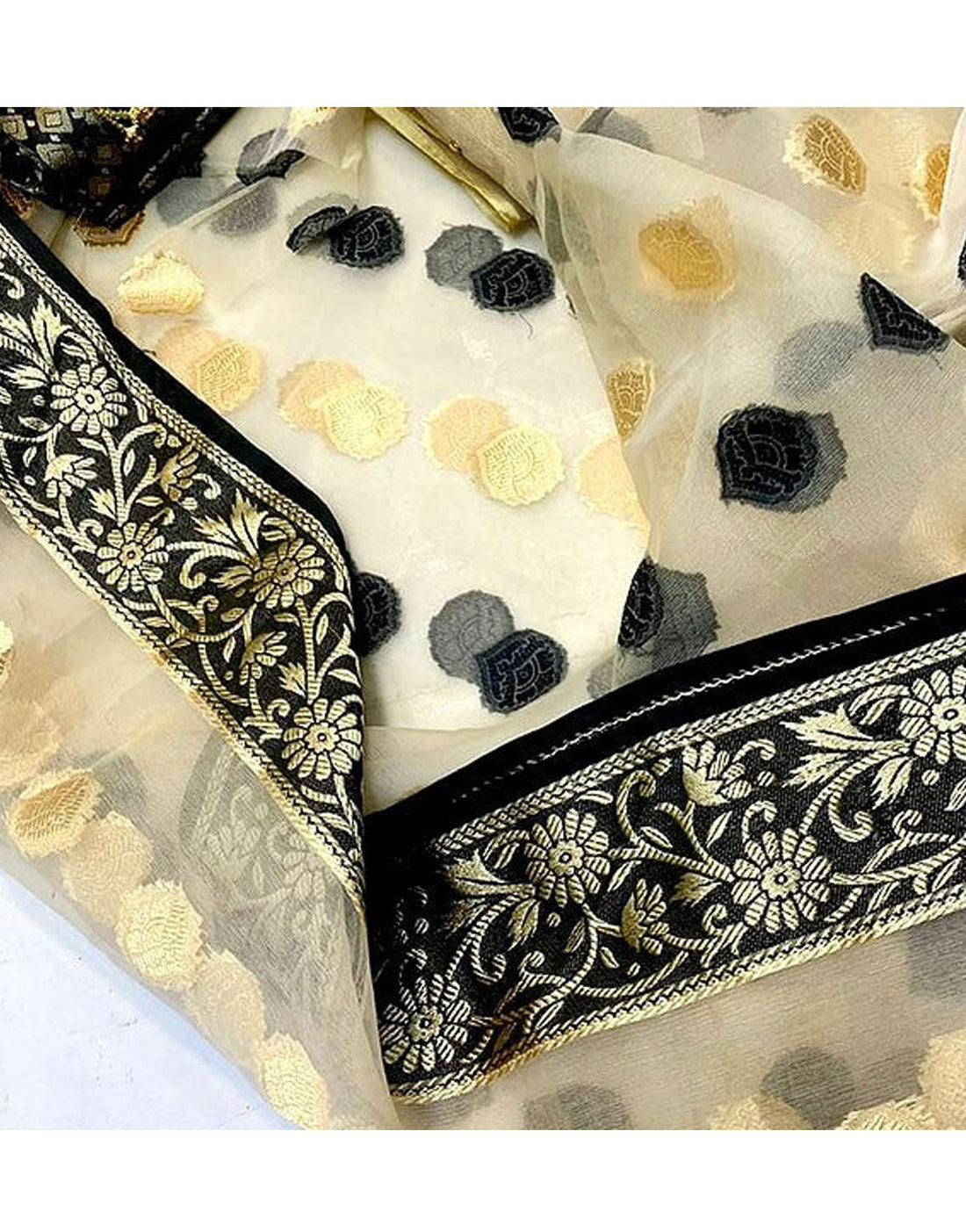 Banarsi Style Masoori Dress with Organza Jacquard Dupatta
