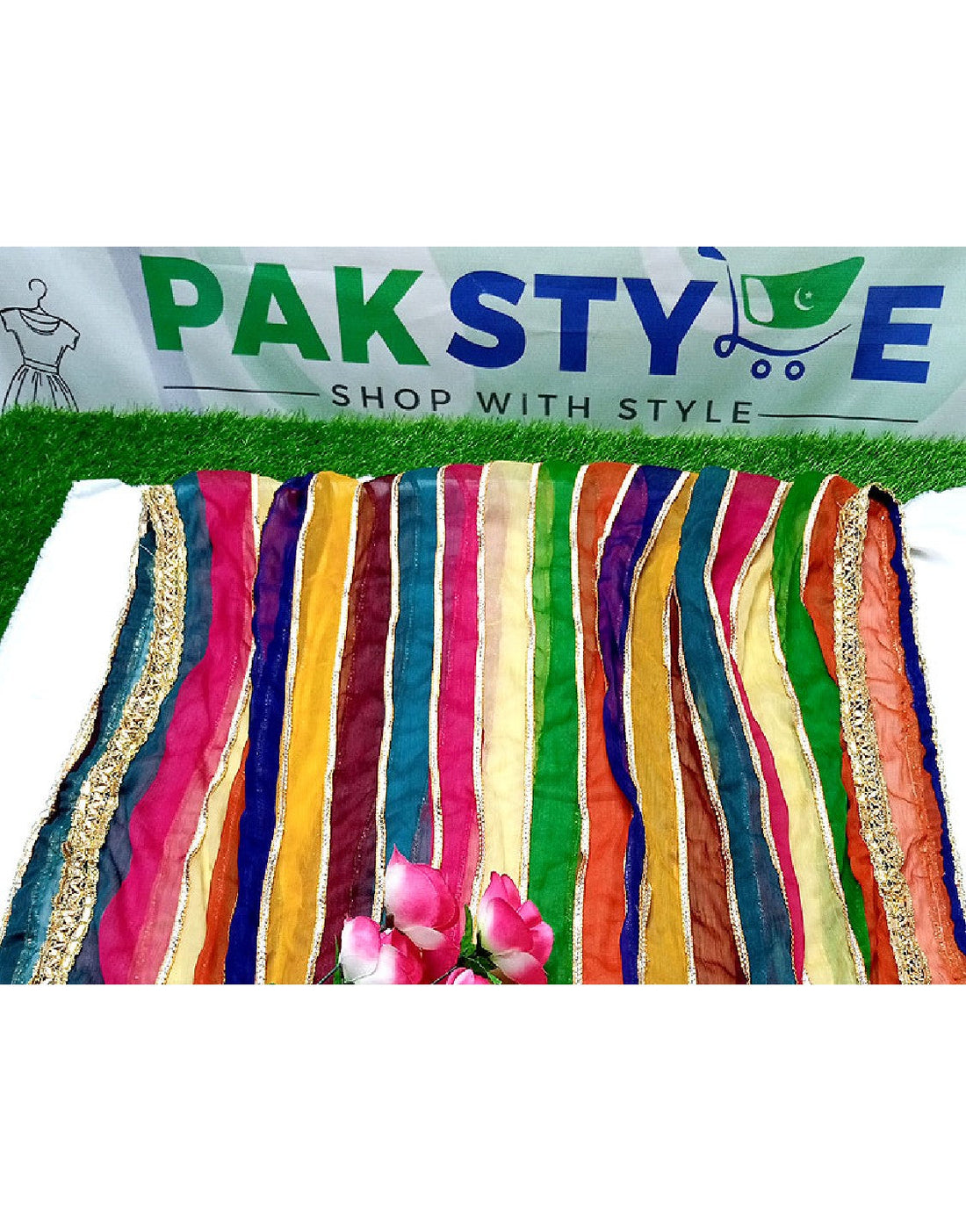 Ready to Wear Multicolor Chiffon Dupatta for Mayun & Mehndi Function