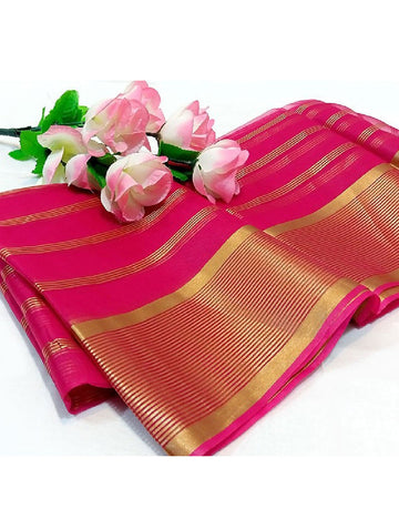 Lining Printed Organza Dupatta - Pink