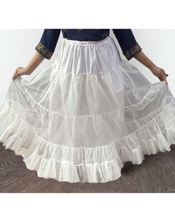 4 Layers Stitched Can Can Net Skirt with Inner | Can-Can NET for Maxi & Lehenga