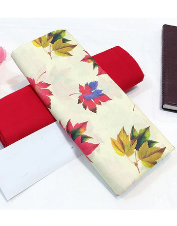 Digital Floral Print 2-Piece Cotton Lawn Dress