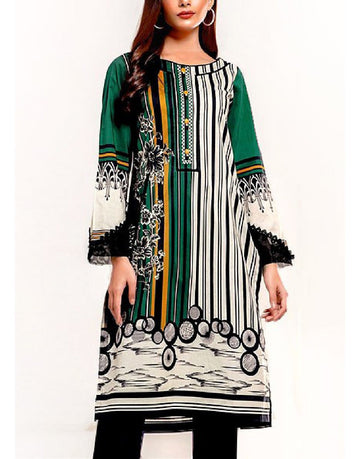 Embroidered Linen Dress with Linen Dupatta