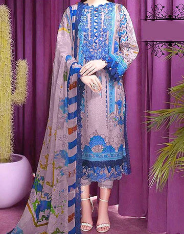 Embroidered Karandi Suit with Karandi Shawl Dupatta