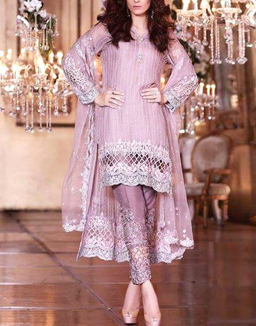 Adorable Heavy Embroidered & Handwork Chiffon Wedding Dress