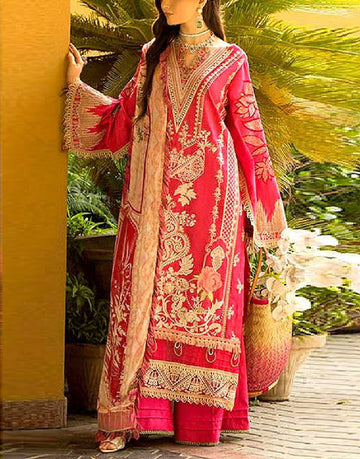 Digital Print Lawn Dress with Digital Print Silk Dupatta
