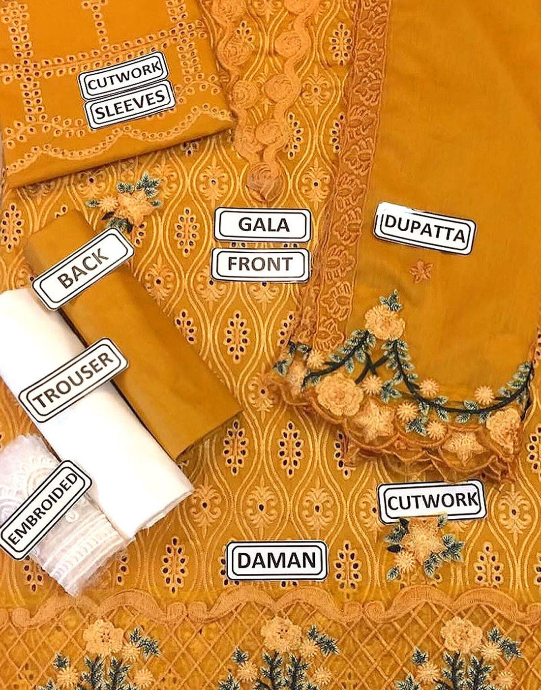 Luxury Schiffli Embroidered Lawn Dress with Embroidered Chiffon Dupatta