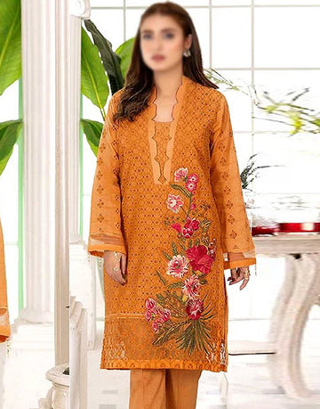Embroidered Chikankari Lawn Suit with Printed Chiffon Dupatta