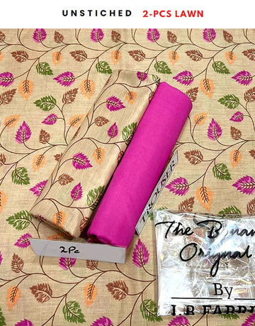 2-Piece Flower Print Lawn Dress