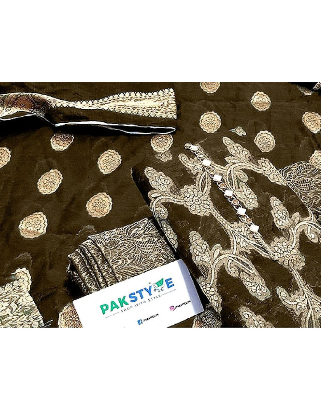 Banarsi Style Cotton Jacquard Dress with Cotton Jacquard Dupatta