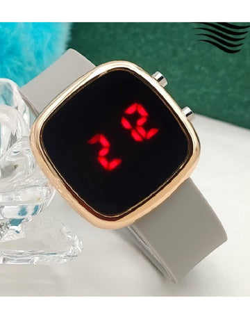 LED Touch Strap Watch for Kids - Grey