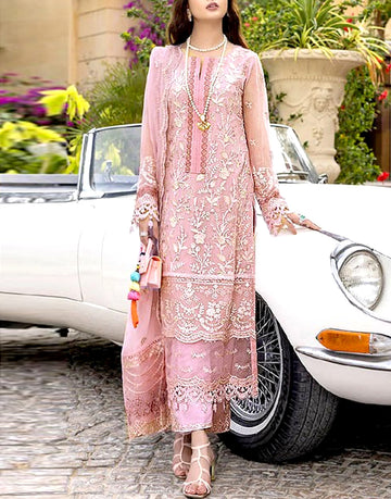 Embroidered Lawn Dress with Chiffon Dupatta