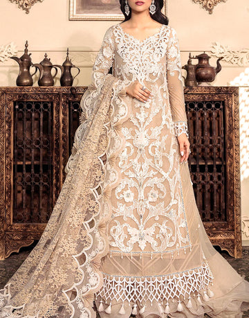 Luxury Handwork Heavy Embroidered Organza Wedding Dress