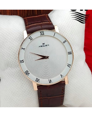Xenlex Leather Strap Men's Dress Watch