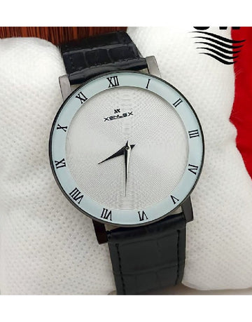 Xenlex Leather Strap Men's Dress Watch