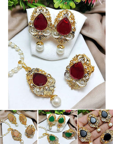 Egyptian Necklace Set with Adjustable Ring