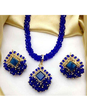Elegant Mala Necklace Set with Earrings