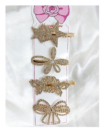 Pack of 4 Beautiful Hair Clips for Girls
