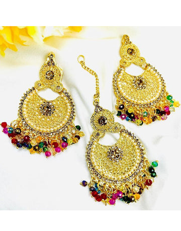 Set of Fancy Earrings & Maang Teeka