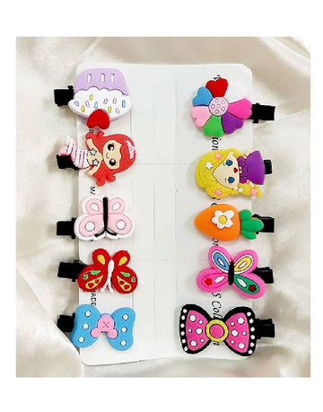 Pack of 10 Vibrant Color Baby Girls Hair Clips