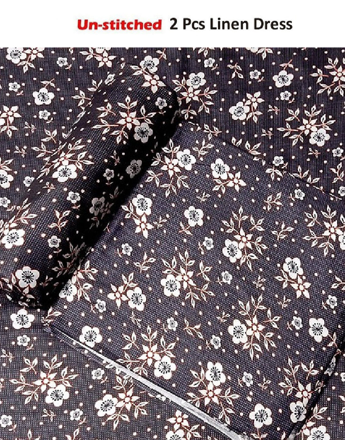 Digital All-Over Print 2-Piece Linen Winter Dress for Girls