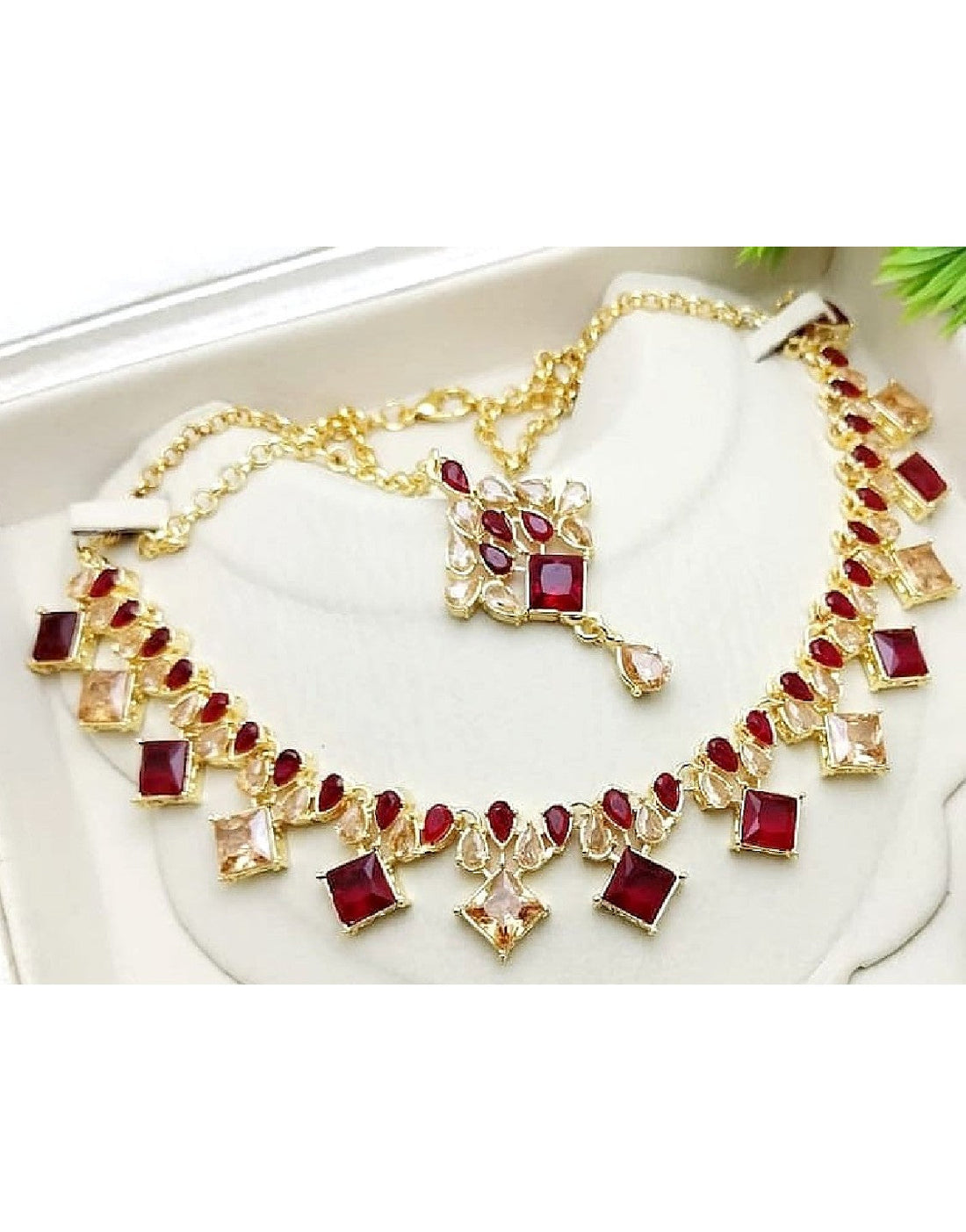 Adorable Gold Plated Zircon Bridal Jewelry Set