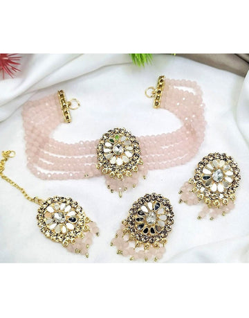 Indian Farshiya Choker Set with Tika