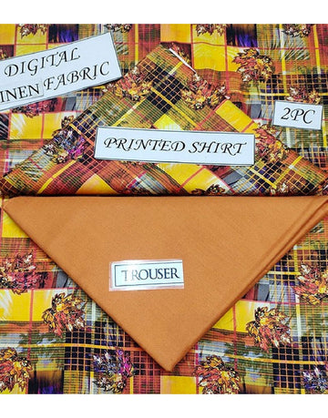 Digital Print 2-Piece Linen Suit