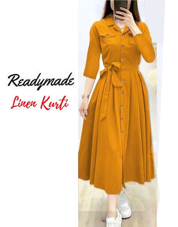 Readymade Linen Shirt for Girls