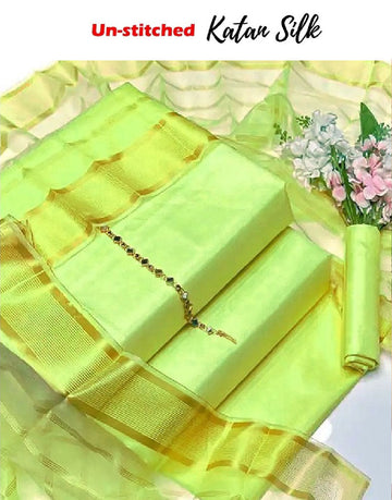 Banarsi Style Katan Silk Dress with Lining Organza Dupatta