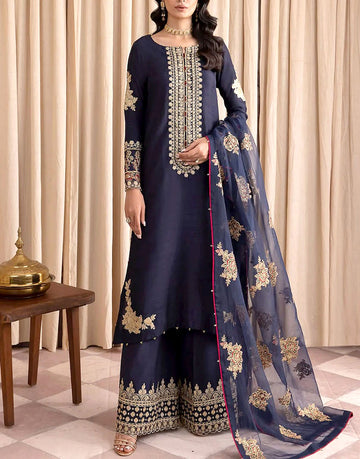 Fancy Embroidered Chiffon Party Wear Dress with Organza Dupatta