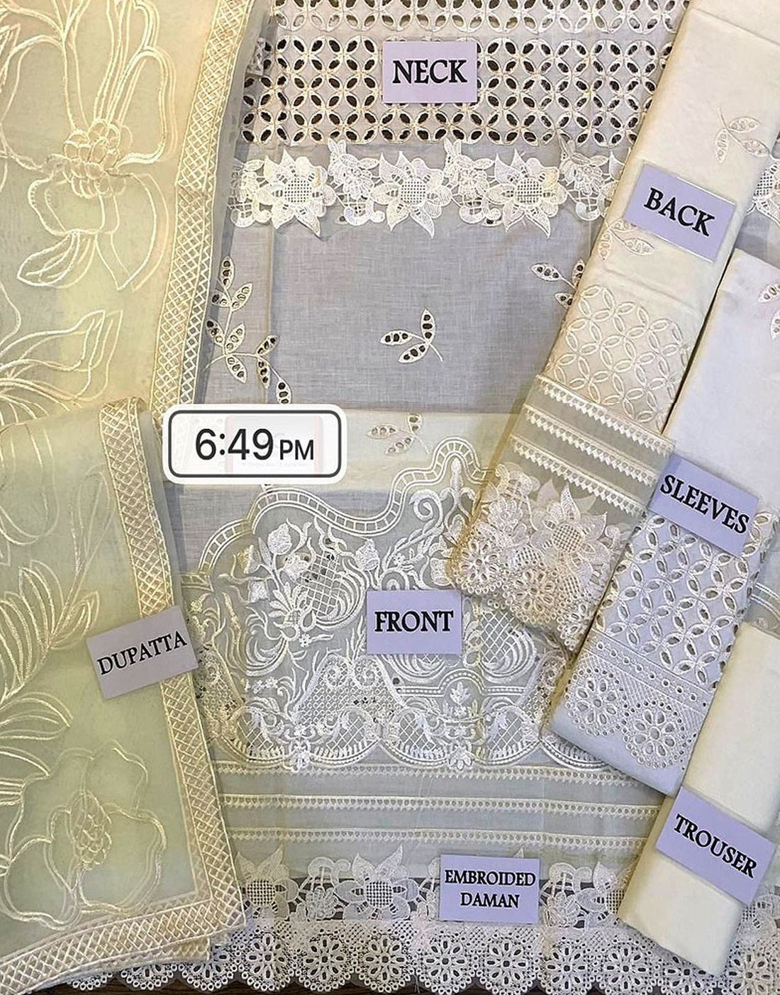 Luxury Heavy Chikankari Embroidered Lawn Dress with Emb. Organza Dupatta