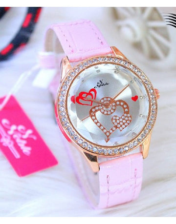 Noble Heart Dial Fashion Watch for Girls