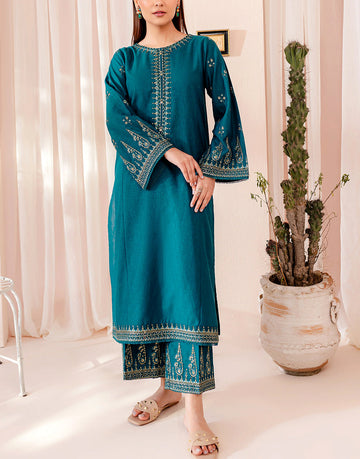 Elegant 2-Piece Embroidered Lawn Dress