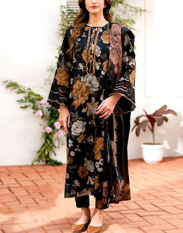 Digital All-Over Print Lawn Suit with Lawn Dupatta