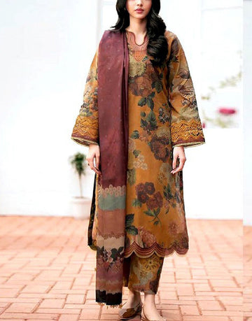 Digital All-Over Print Lawn Dress with Lawn Dupatta