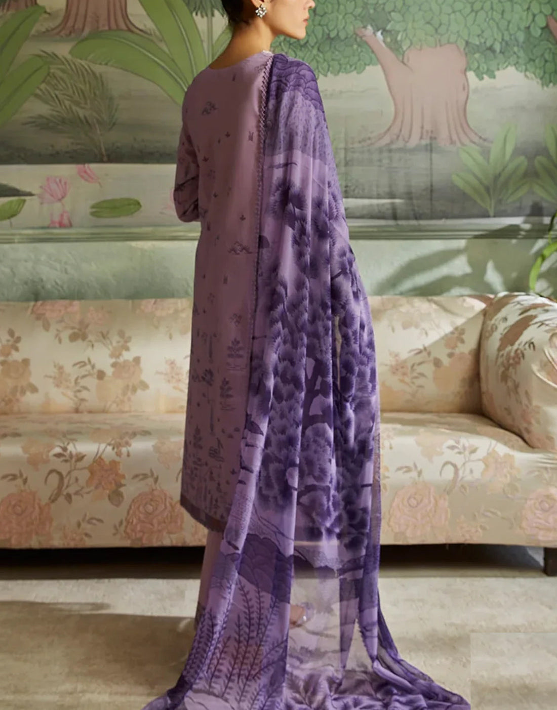 Fancy Embroidered EID Lawn Dress with Diamond Lawn Dupatta