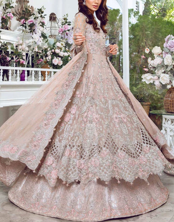 Maria B Luxury Bridal Net Lehenga Dress | Nyra MC-808-S